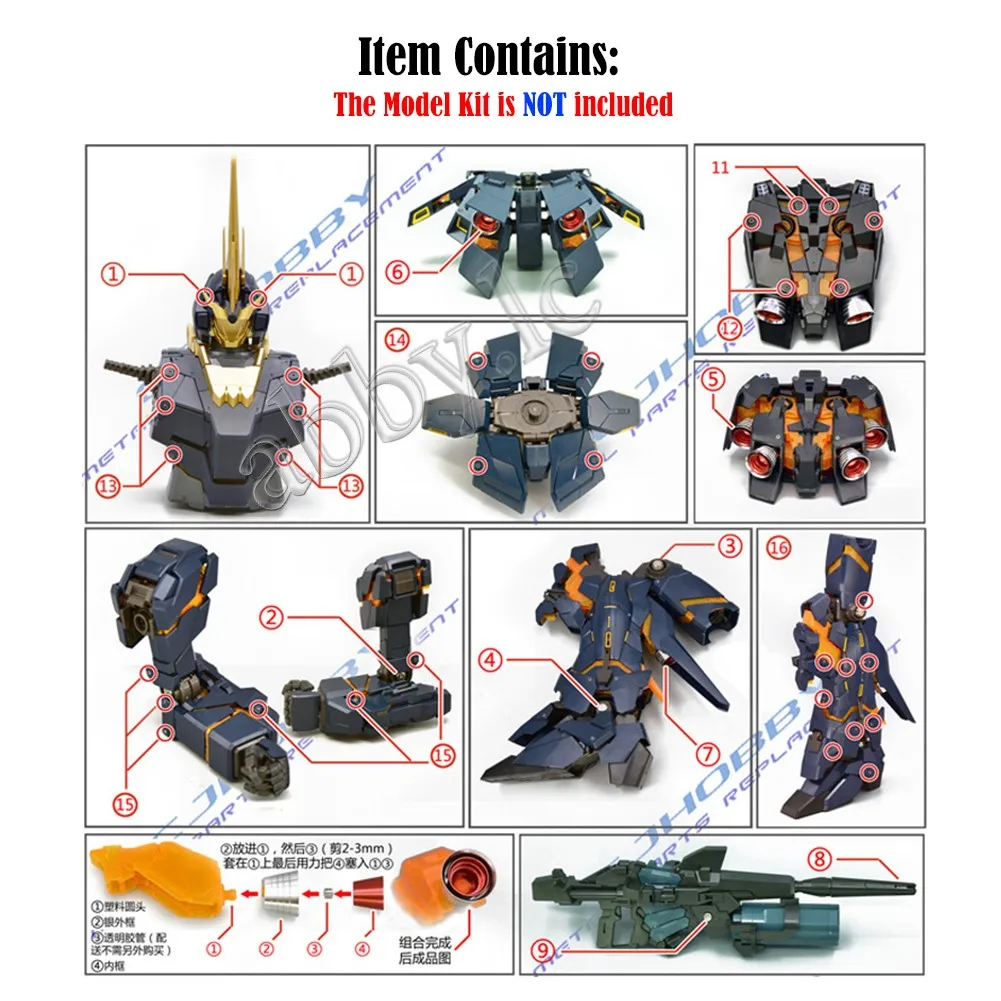 For PG 1/60 Banshee Norn Unicorn RX-0 02 Final Battle Model CJ