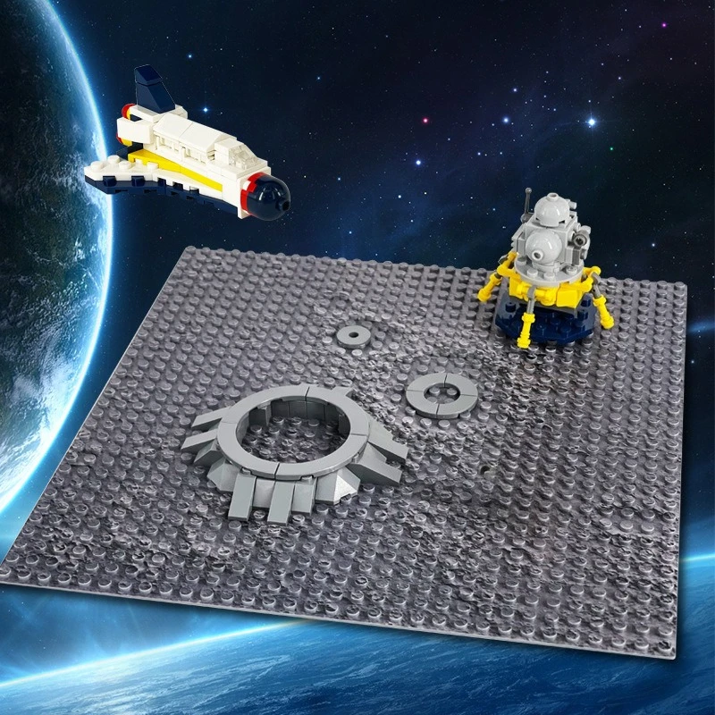 J093 Space Moon Base Building Set 32x32 Опорная пластина с небольшими аксессуарами для детей STEM Toys
