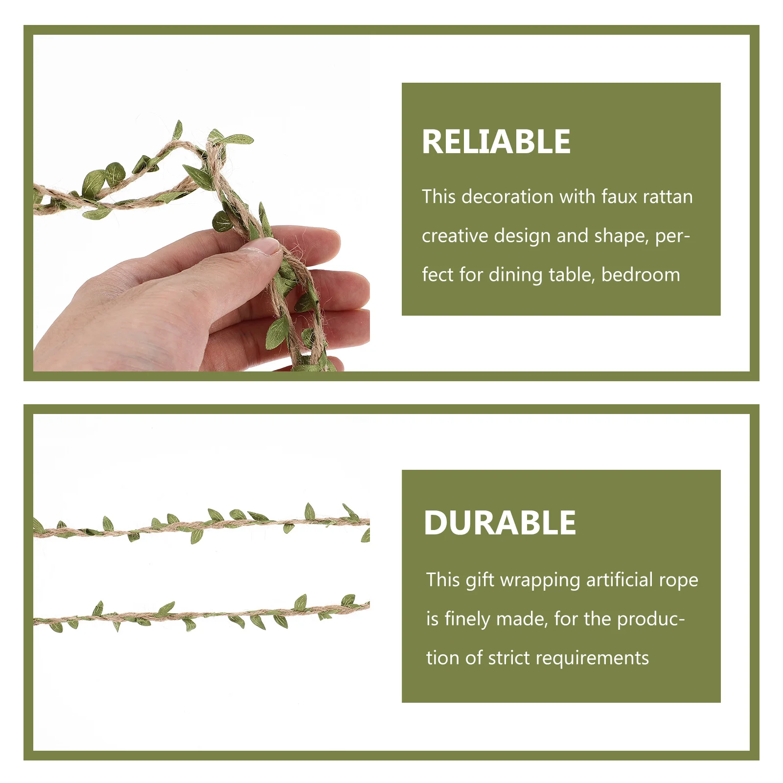 

Simulated Hemp Rope Rattan Decoration Artificial Vine for DIY Crafts Nursery Photo Wall Gardening farmhouse Holiday Scenes