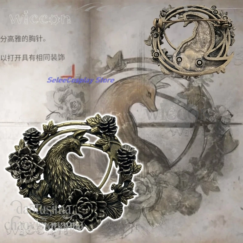 Disfraz Anime jeu d'horreur F Cosplay Hinako déguisement d'halloween Badge renard 3D polylactique Anime déguisement de noël