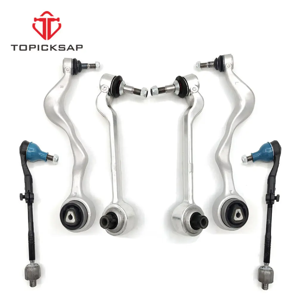 TOPICKSAP 6PCS Front Lower Control Arm Tie Rod Assembly Kits for BMW E90 E82 X1 3 Series 128i 328i 335i 2006 2007 - 2013