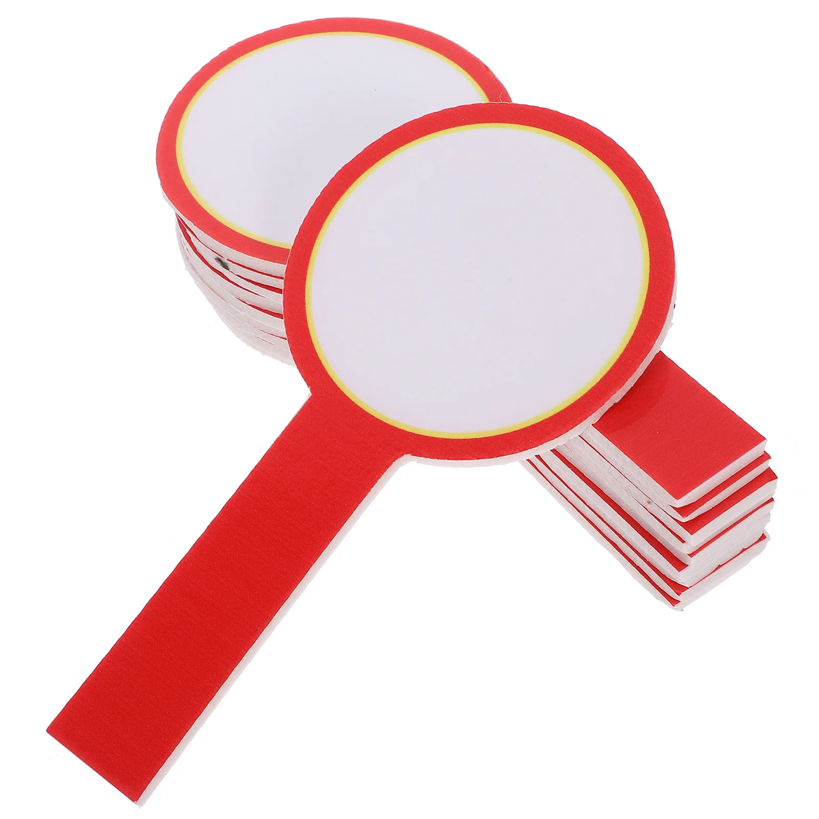 10 Pcs Handheld Score Board Reusable Poster Boards Dry Erase Paddle White Mini Double Sided Plastic Student