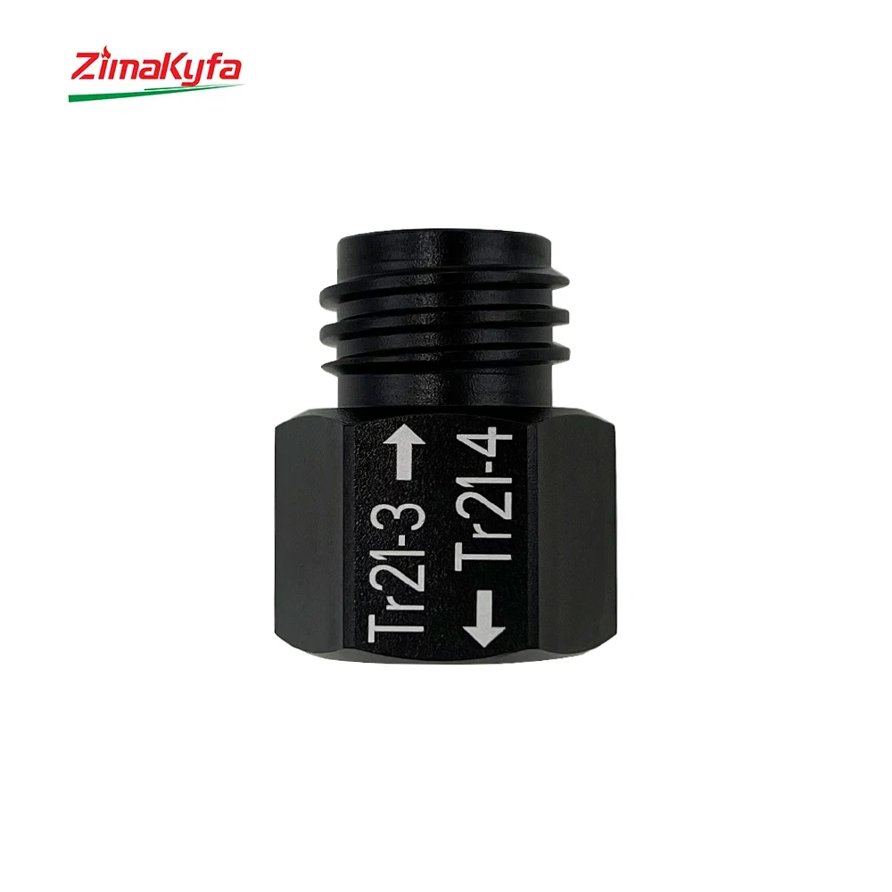 Soda CO2 Gas Convertor Adaptor for Sodastram Tr21-4 Female to Tr21-3 Male Threads Quooker Cube Tank Output Black