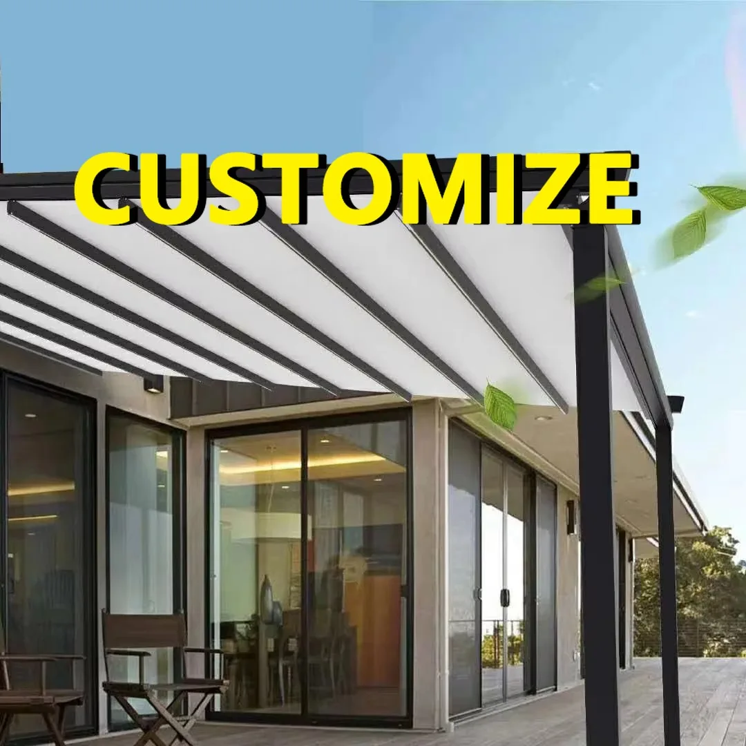 Any Size Custom Permanent Aluminum Hardtop Gazebo UV Resistant Waterproof All Season Heavy Duty Outdoor Patio Yard Shelter Kit