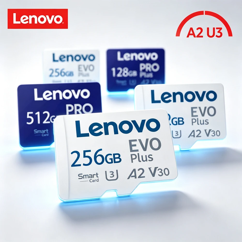 Lenovo EVO plus High-Speed SD Cards - 512GB Micro TF SD Memory Card for Camera Gaming PC 128GB 64GB 32GB Options Available