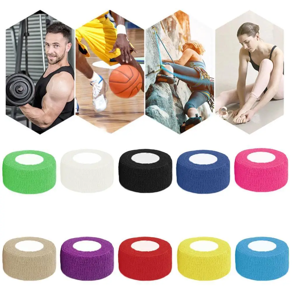 5Pcs Self-Adhesive Tattoo Grip Bandage Elastic Non-woven Wraps Tape Disposable Tattoo Bandage Grip Tape Finger Protection