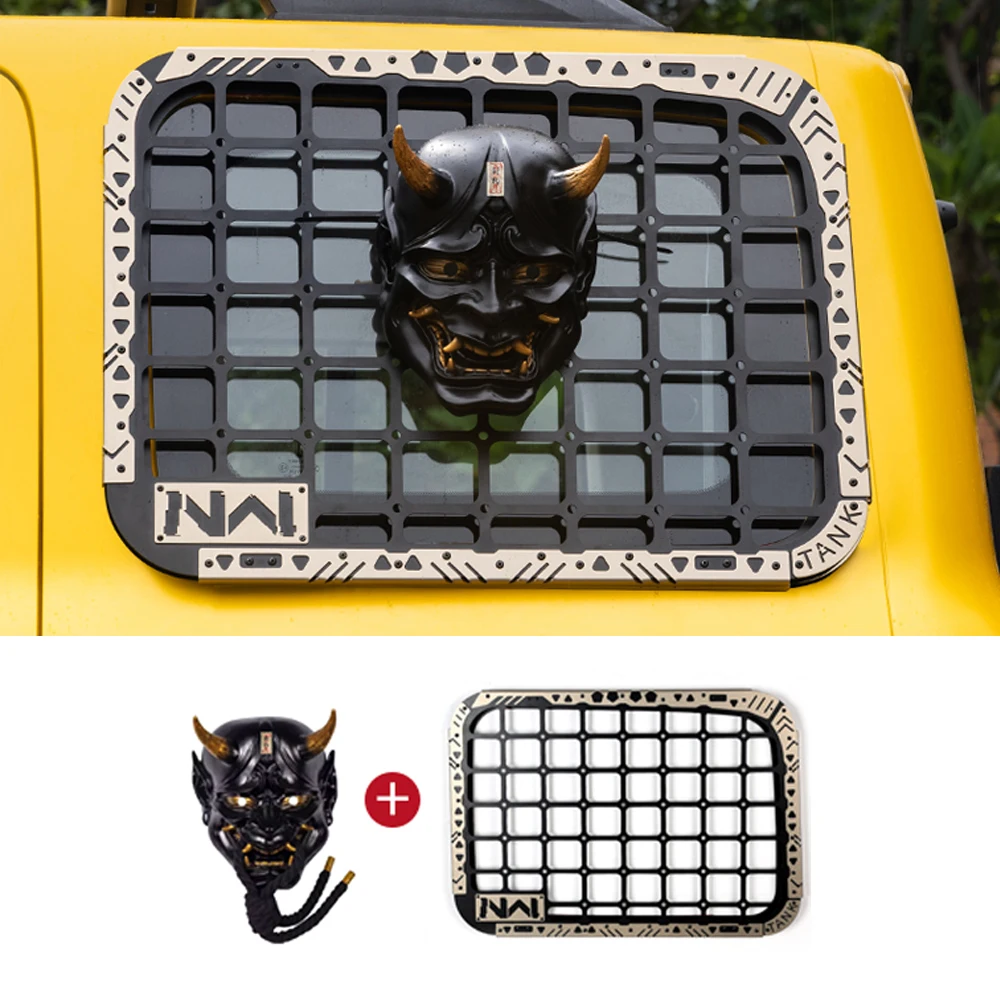 For 2021-2025 Tank 300 side window armored mesh and rear window mesh engineer shovel mask car sticker modification accessories