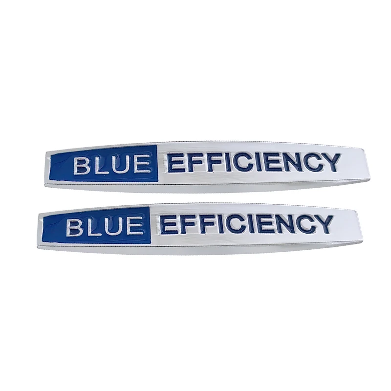 2pcs BLUE EFFICIENCY Car Sticker Accessories Car Tools Emblem Suitable for All Models Automobile Decoration Car Accessories