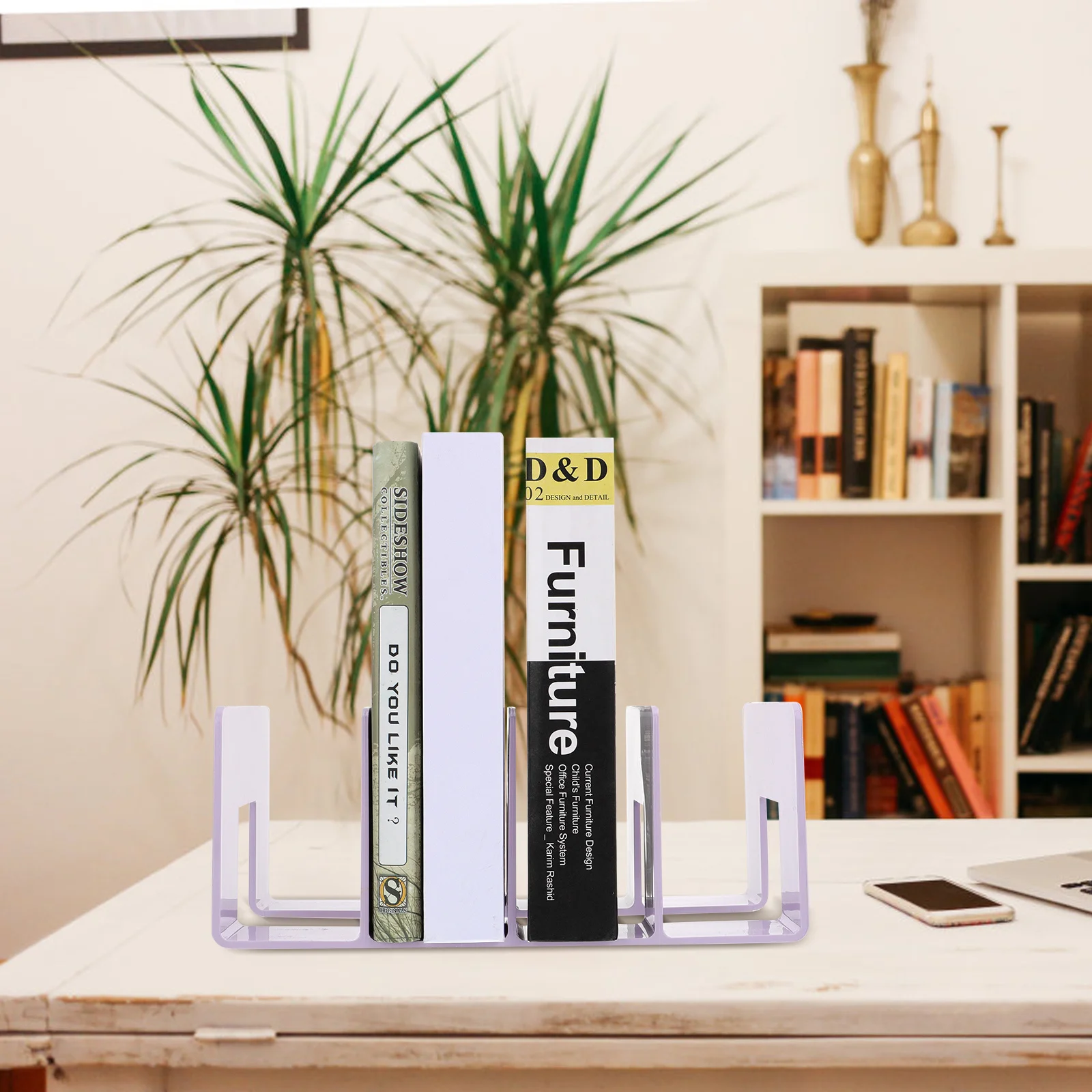 

Creative Bookend Acrylic Book Shelf Organizer Support Holder For Home Office Classroom Library Book Stand Storage Rack