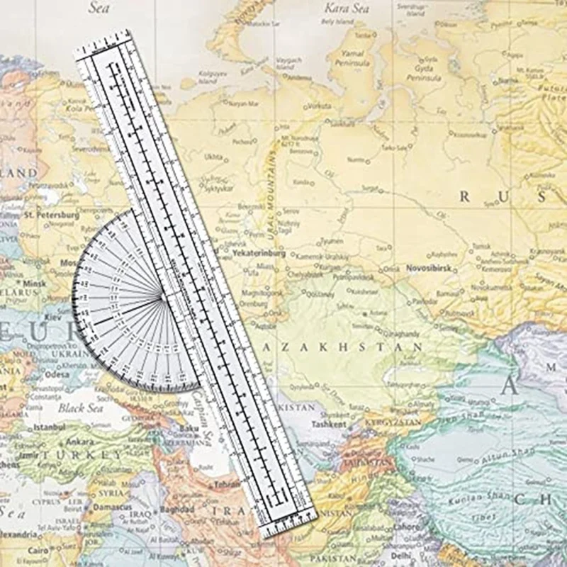 Aviation Navigation Plotter Premier Fixed Plotter With Waccharts, Flight Planning Routes Tools For Pilots, For Students