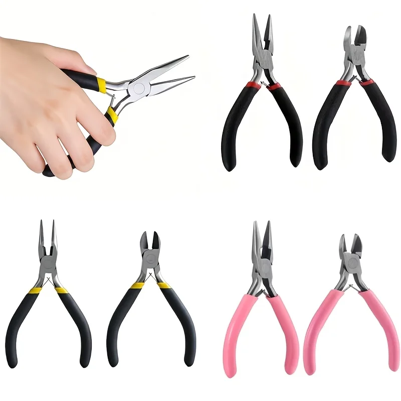 

2pcs Jewelry Making Pliers, Needle Nose Pliers, Cutting Pliers DIY Tools, Portable Compact Beading Craft Tools