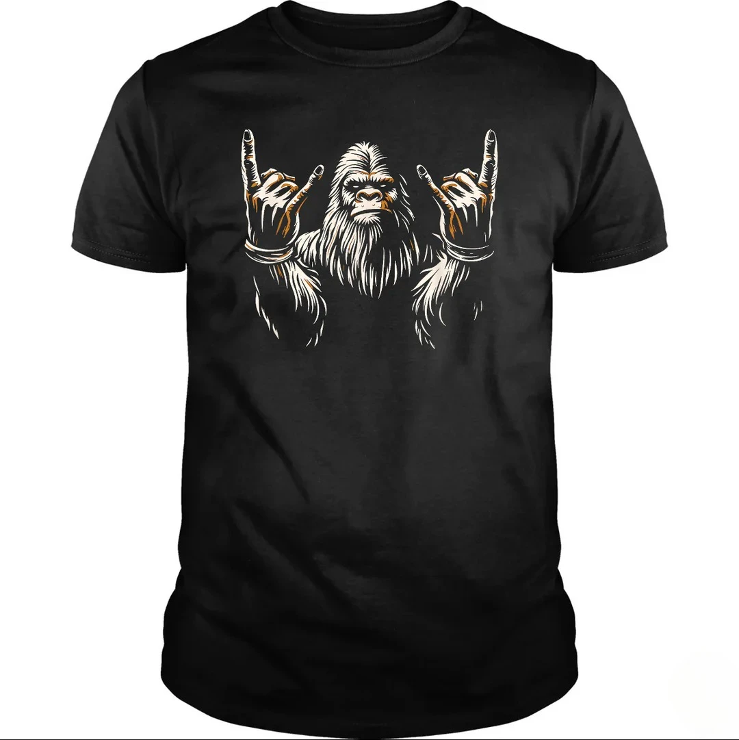

Модная летняя повседневная футболка Bigfoot Rock на лето, мужская и женская, люксовый брендовый топ