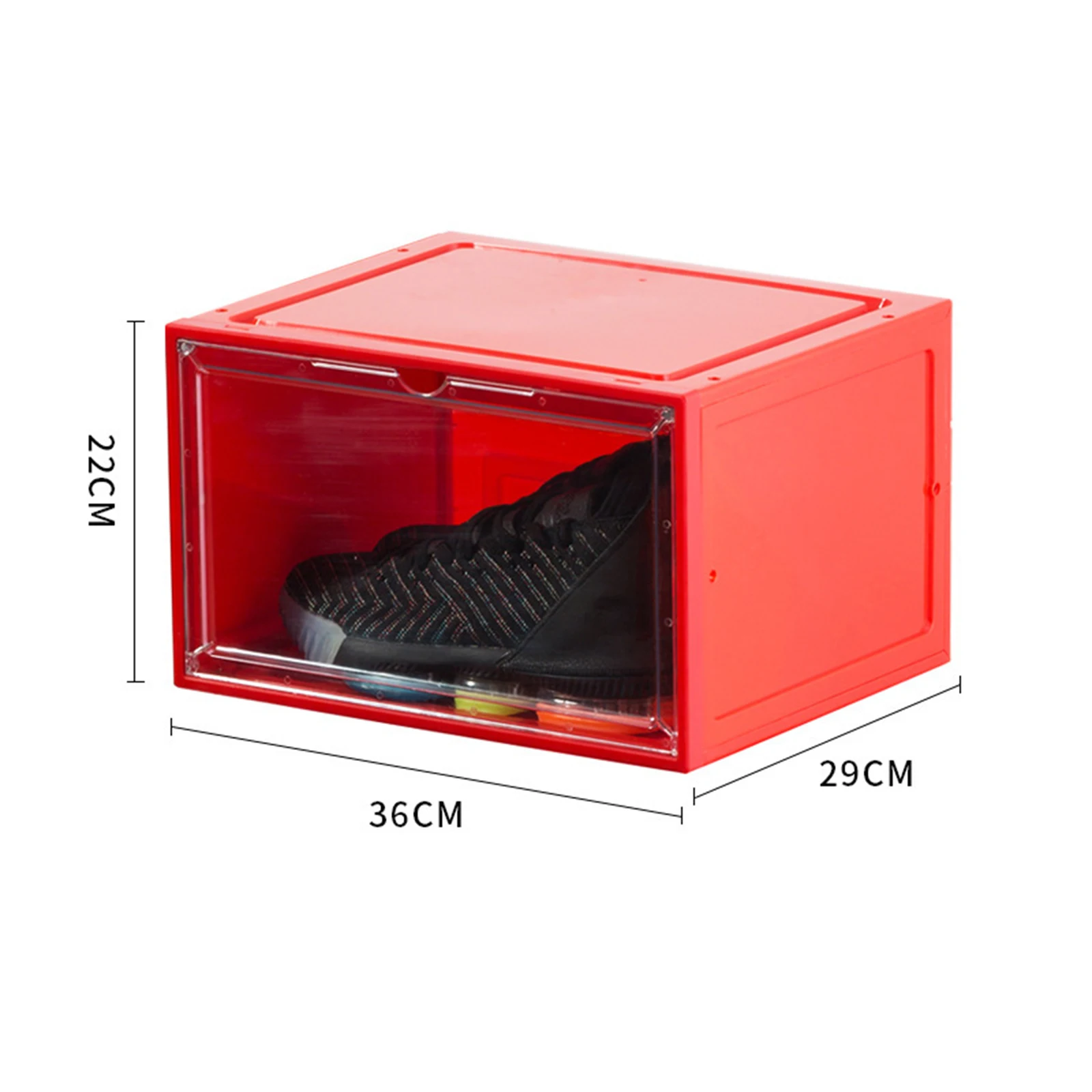 LED Luminous Basketball Shoe Storage Box Transparent Sound Control Home Shoe Cabinet Side Open Magnetic Dustproof Home Supplies