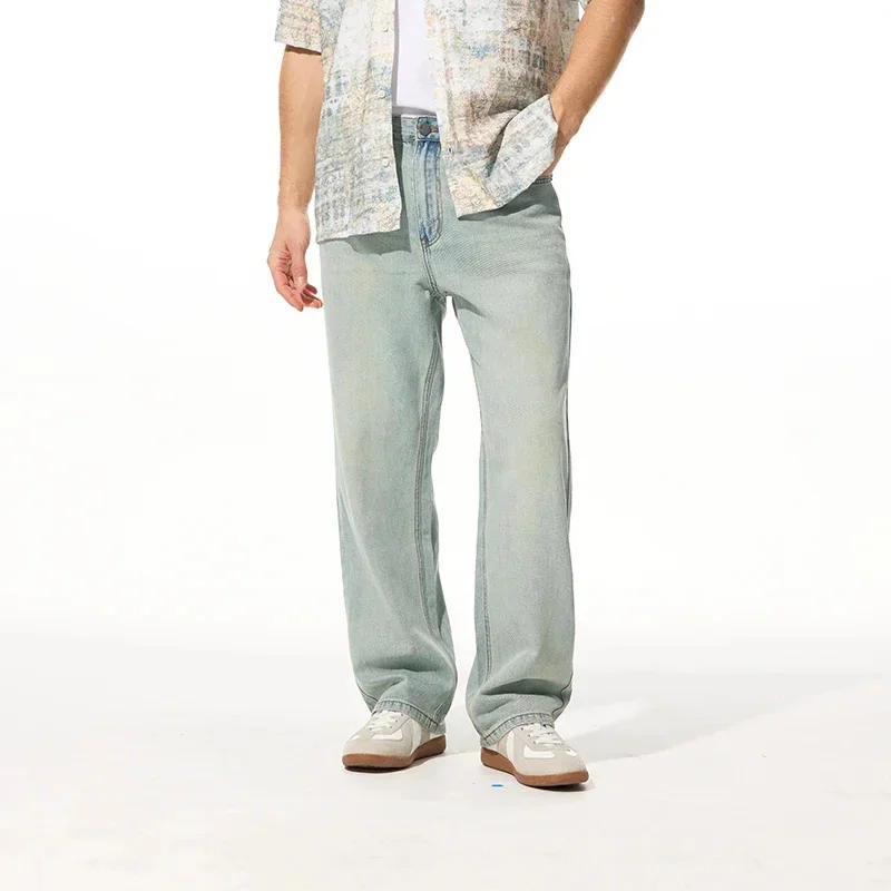 

Весенне-летние тонкие мужские джинсы из лиоцелла с прямой трубкой Clanfit