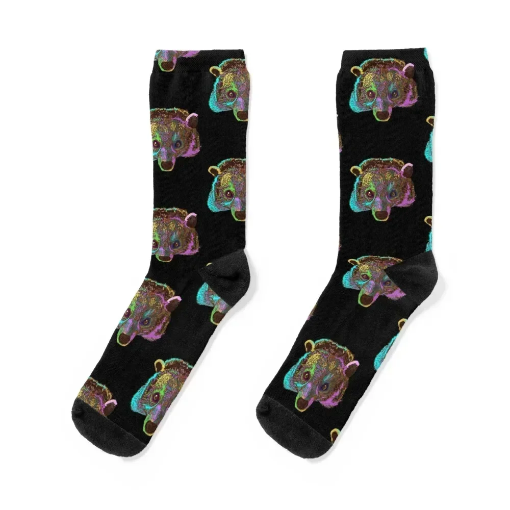

Splash Binturong Animal Socks ankle christmass gift Run compression Socks Ladies Men's