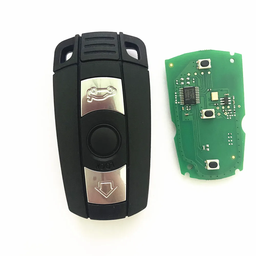 5pcs 3 Buttons CAS3 half Smart Remote Key 433MHz 868MHz PCF7945 id46 Chip For BMW E60 E61 E90 1 3 5 6 7 Series Fob (no logo)