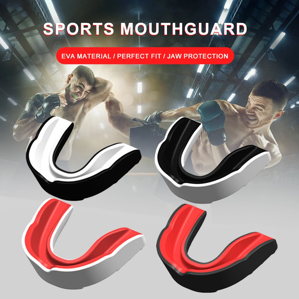 4Pcs Mouth Guard MMA Martial Arts Mouth Guard Mouthguard Slim Fit Adults Junior Mouth Guard for Contact Combat Sport