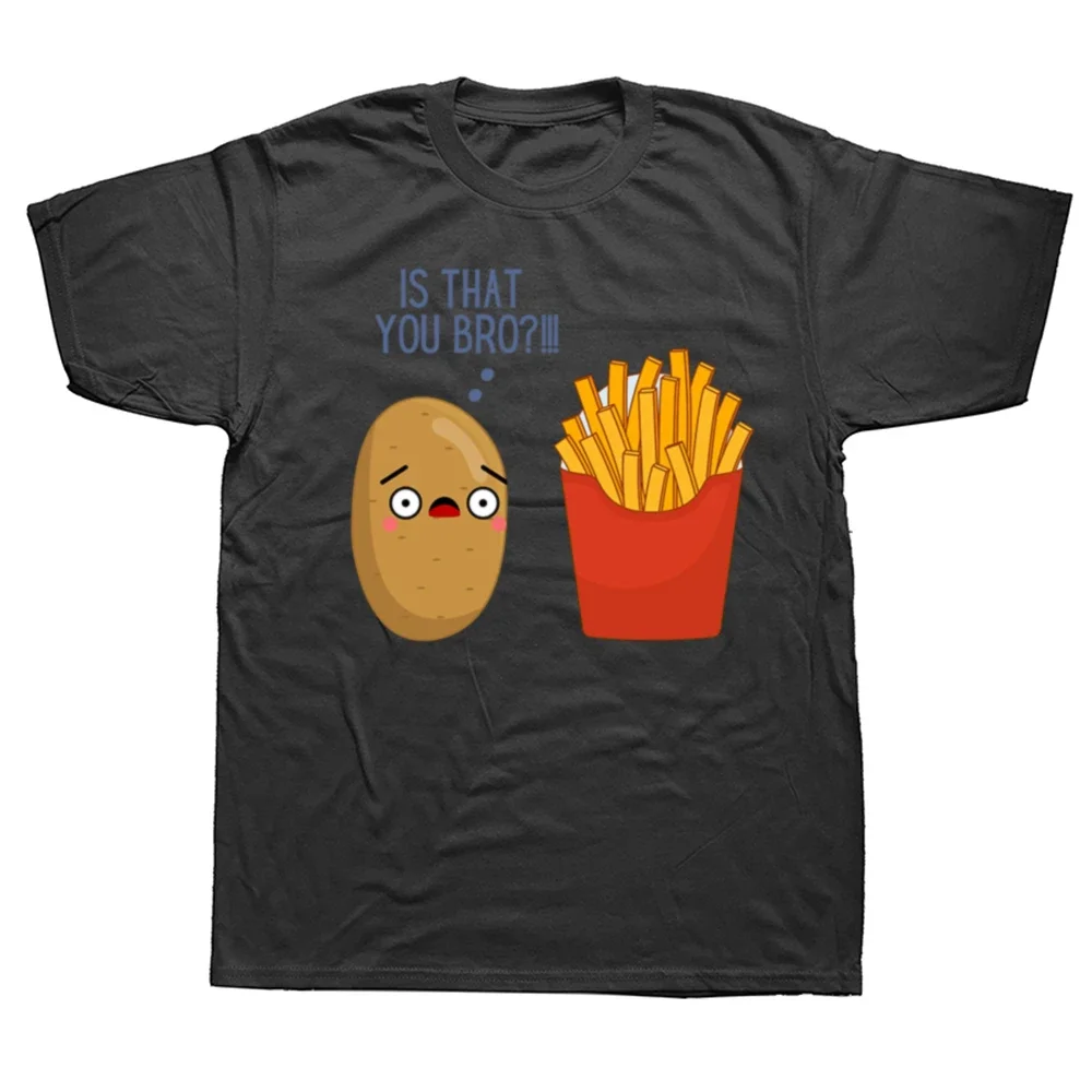 Is That You Bro Potato French Fry Vegetable Funny Food T Shirts Summer Graphic Streetwear Short Sleeve Gifts T-shirt Women Y2K