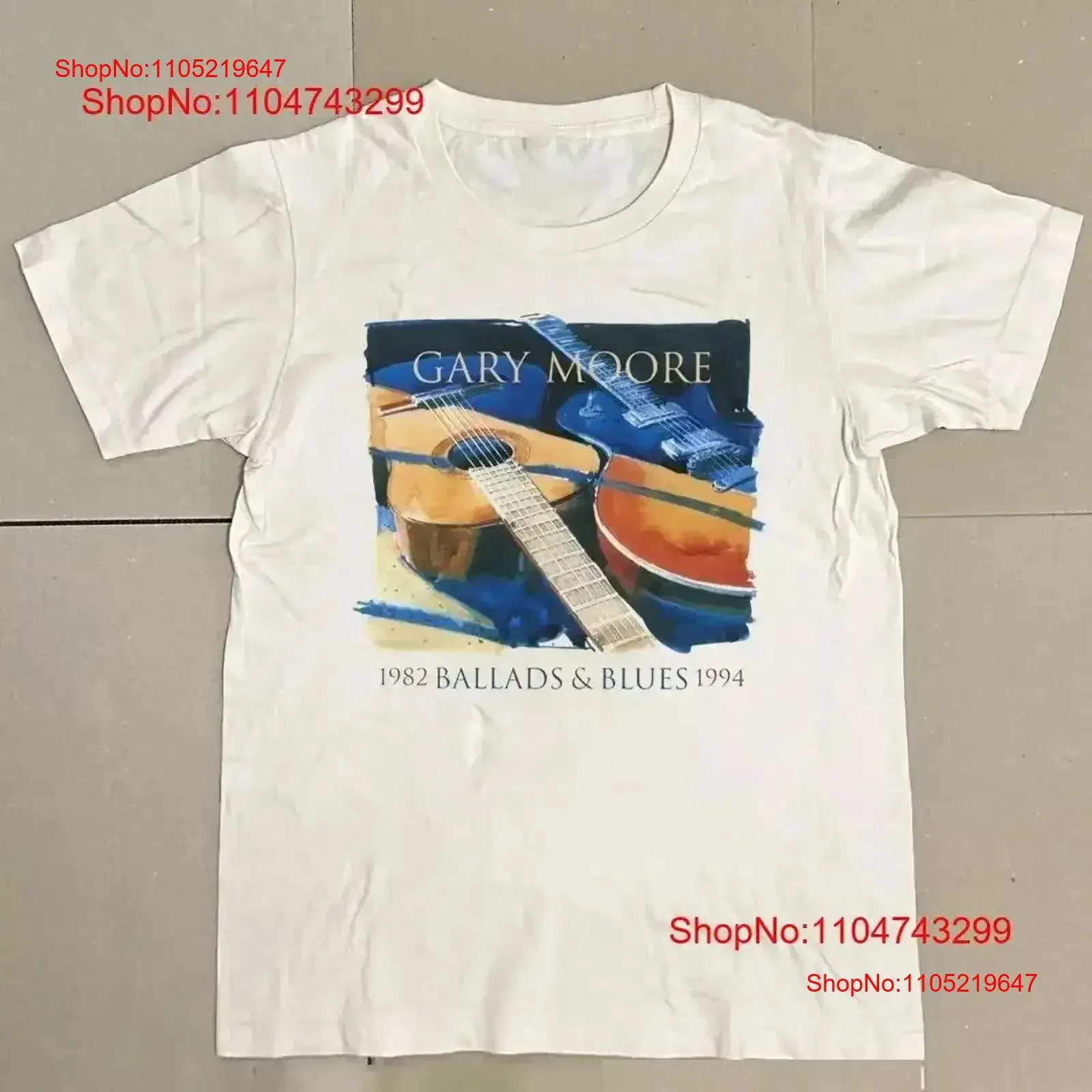 Gary Moore Ballads And Blues T Shirt Cotton MC769 vintage Washed Comfortable streetwear graphic Soft Stretched vintage Washed