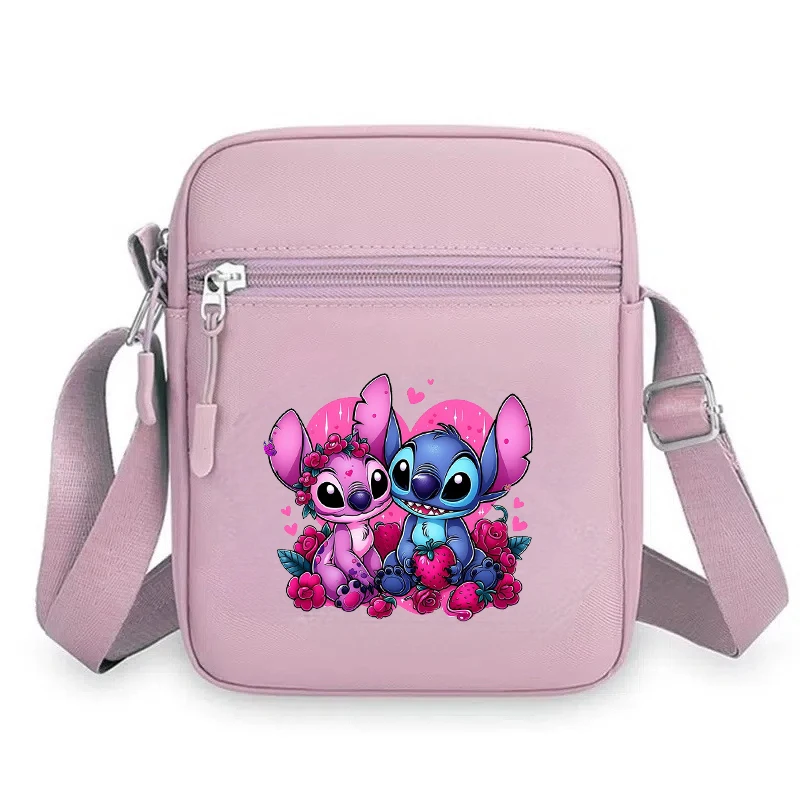 الكرتون أنيمي غرزة المرأة حقيبة Kawaii المحمولة موضة الهاتف المحمول الكتف سستة Crossbody الحقيبة الطلاب محفظة نسائية للعملات المعدنية الهدايا