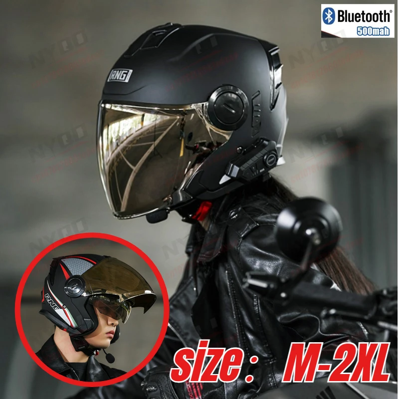 

Мотошлем Bluetooth с двойными линзами, защита от запотевания, ABS, для бездорожья, сертифицированный