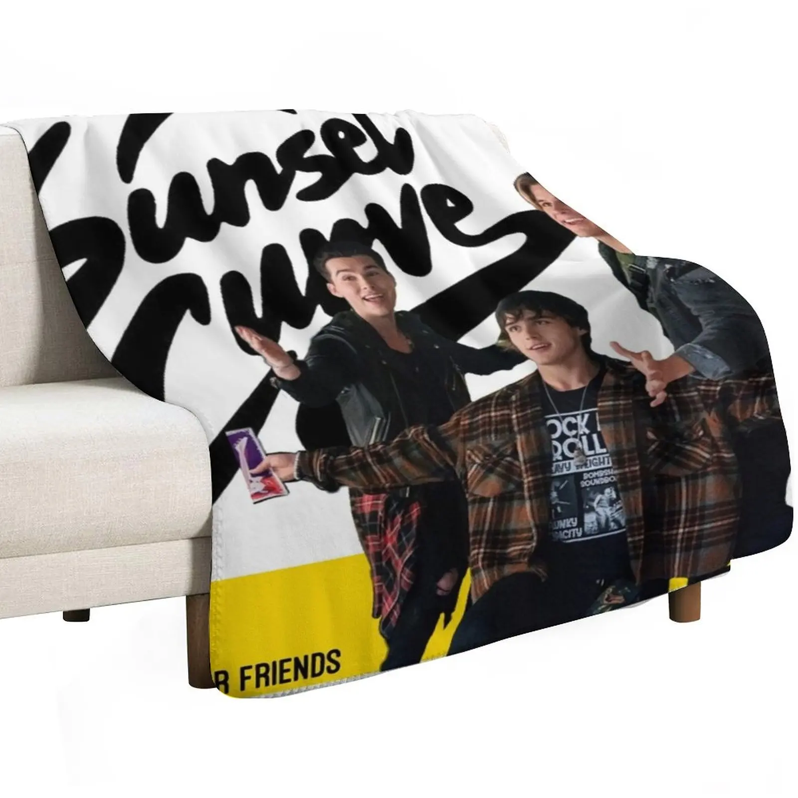 Sunset curve, tell your friends Throw Blanket Hair Giant Sofa funny gift warm winter Travel Blankets