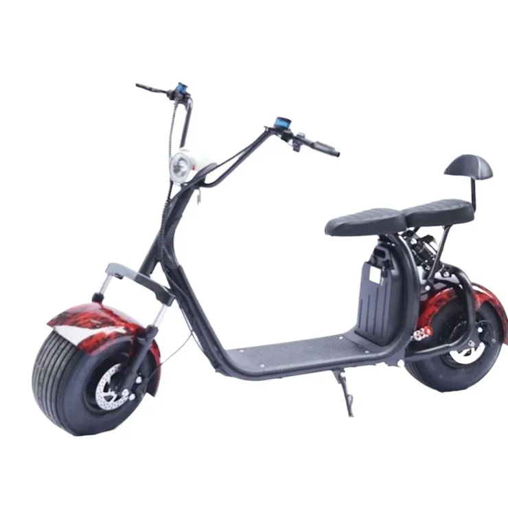 Electric Motorcycle Moto 1500W Citycoco LED Custom Unisex 9.5 Inch 60V 12ah,Load Capacity of 200kg, Range of 35-55km