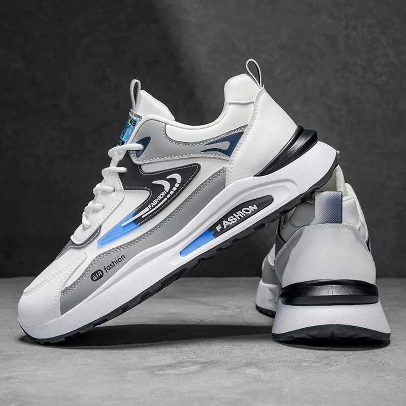 

Fashion Men Tennis Shoes Breathable Sport Running Shoes Shoes for Men Lightweight Pu Leather Casual Shoes 2025New Men's Sneakers