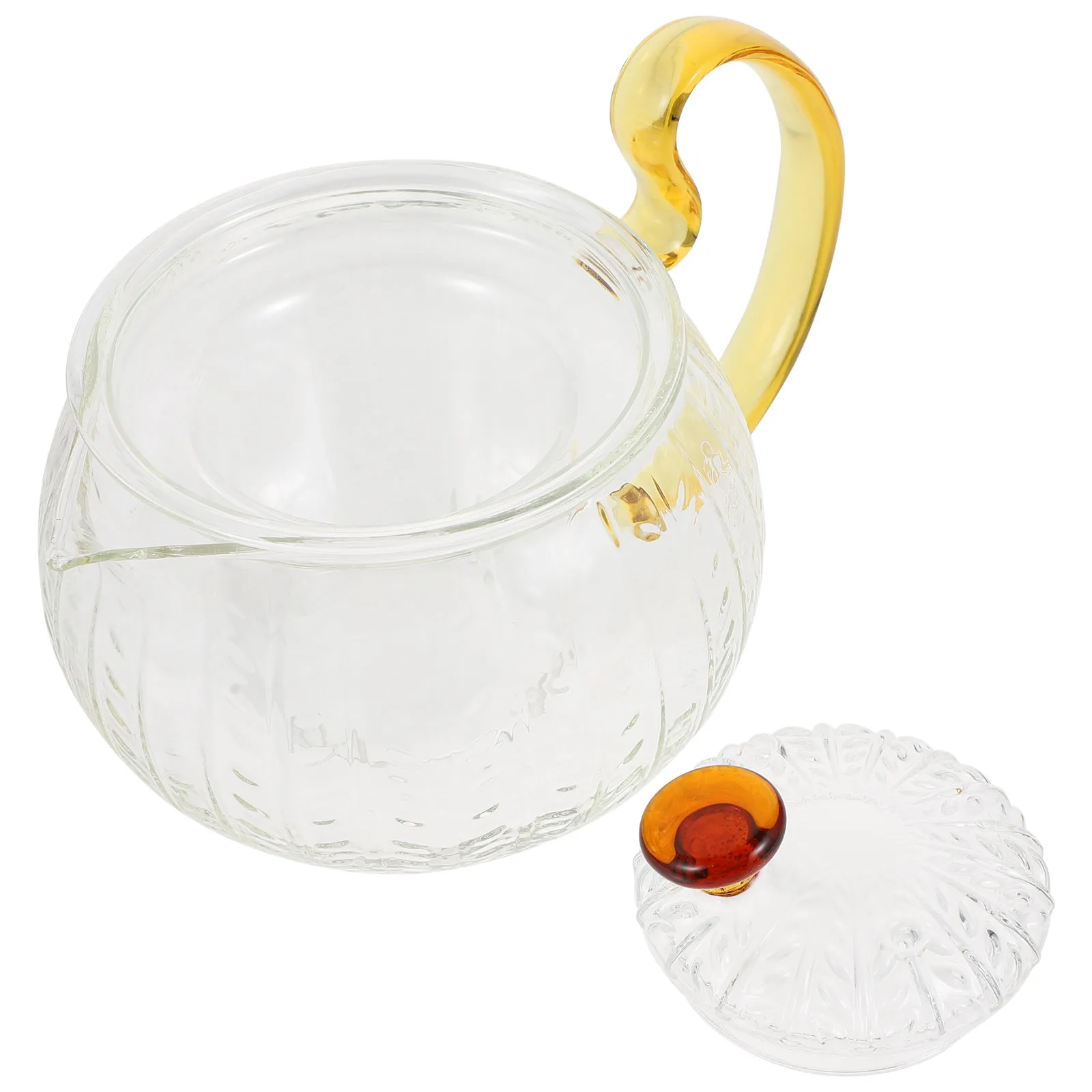 1Pcs Sturdy Heat-Resistant Tea Pot with Removable Filter Infuser for Loose Leaf Tea Kung Fu Flower Fruit Herbal Brew Transparent