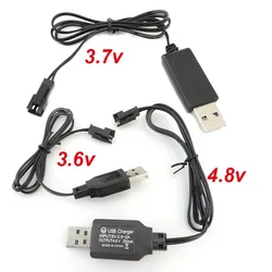3.6V 3.7V 4.8V 250mA Battery USB Charger Cable 2P Forward Plug Remote Control Car USB Charger Electric Chargering  L1