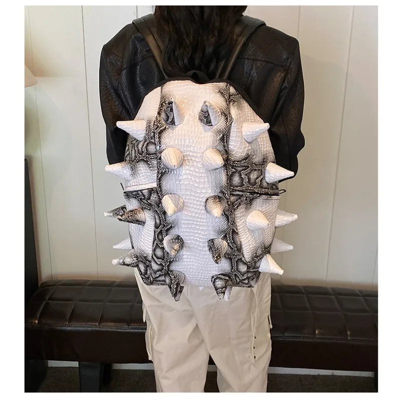 Popular Trendy and Cool PU Three-dimensional Hedgehog Backpack, Funny, Personalized and Creative Unisex Cycling Backpack