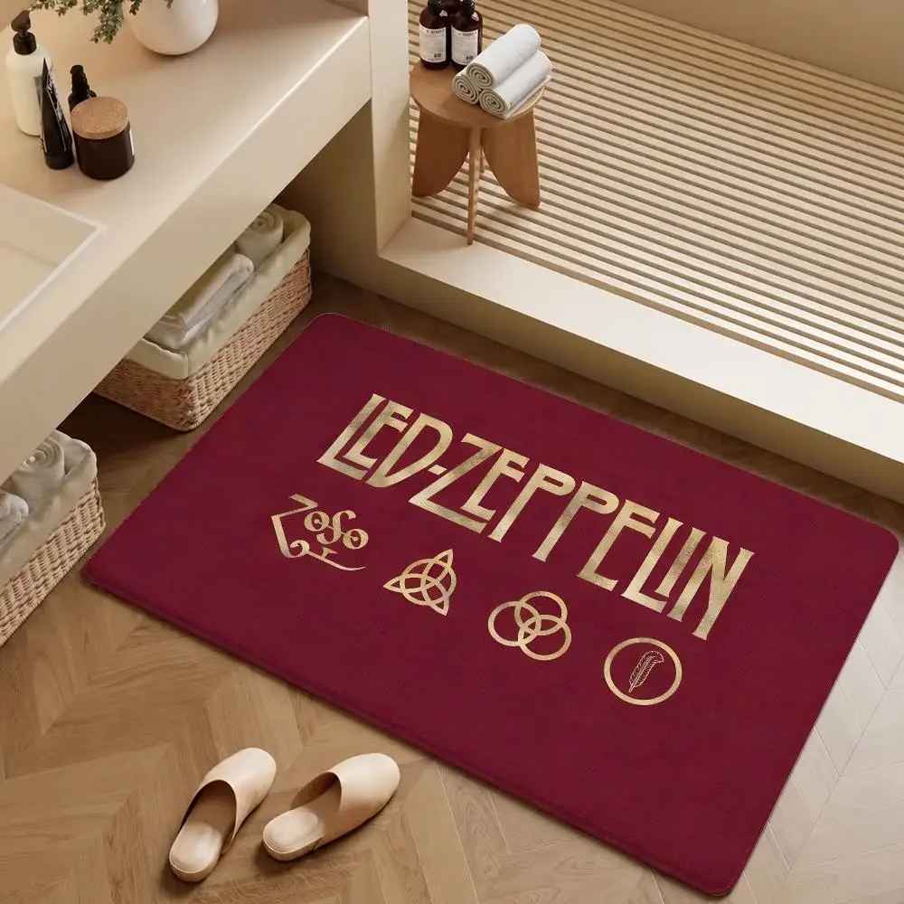 Band Floor Mat Soft Flannel Entrance Doormat Non-Slip Washable Zoso Page Rug For Jimmy IV Bedroom Led Zeppelin Home Decor