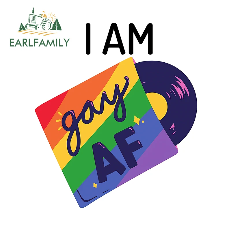 EARLFAMILY สําหรับที่นี่ I Go Again in My Gay Little รถสติกเกอร์รถ Simple Creative Decals รถประตูกันชนอุปกรณ์เสริม