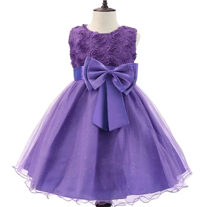 Girl Flower Princess Dress Kids Summer Gown Dresses For 1-12 Year Girls Wedding Birthday Party Clothing Children Prom Costume