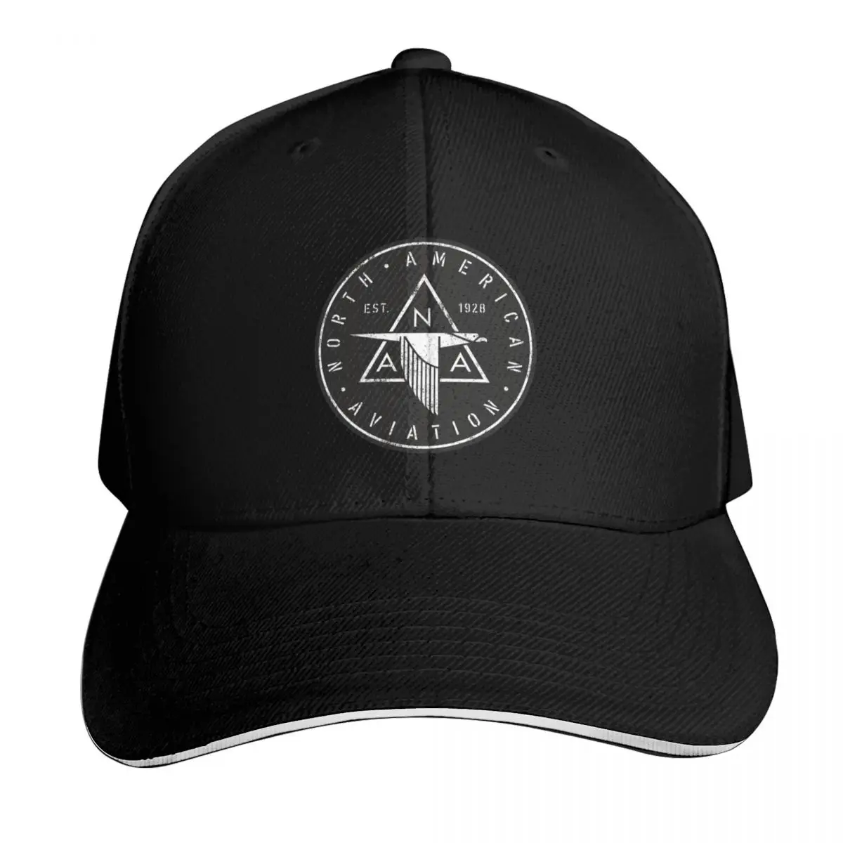 North American Aviation - NAA Logo Baseball Cap Streetwear Hip Hop Trendy Vintage Retro Embroidered Lightweight Packable