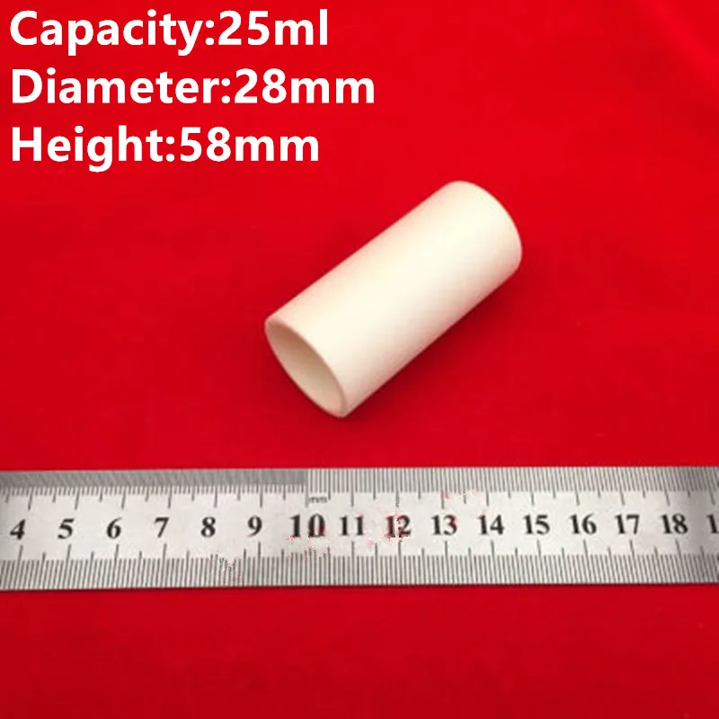 5ml 6ml 15 25 40 45 60 30 ml cylindrical 99% pure aluminum corundum crucible / Al2O3 ceramic crucible tube / Sintered crucible