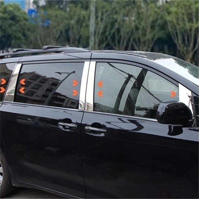 

WELKINRY For Toyota Sienna XL30 3rd Generation 2010-2020 Car Body Door Window Frame Central Middle A B C Pillar Column Post Trim