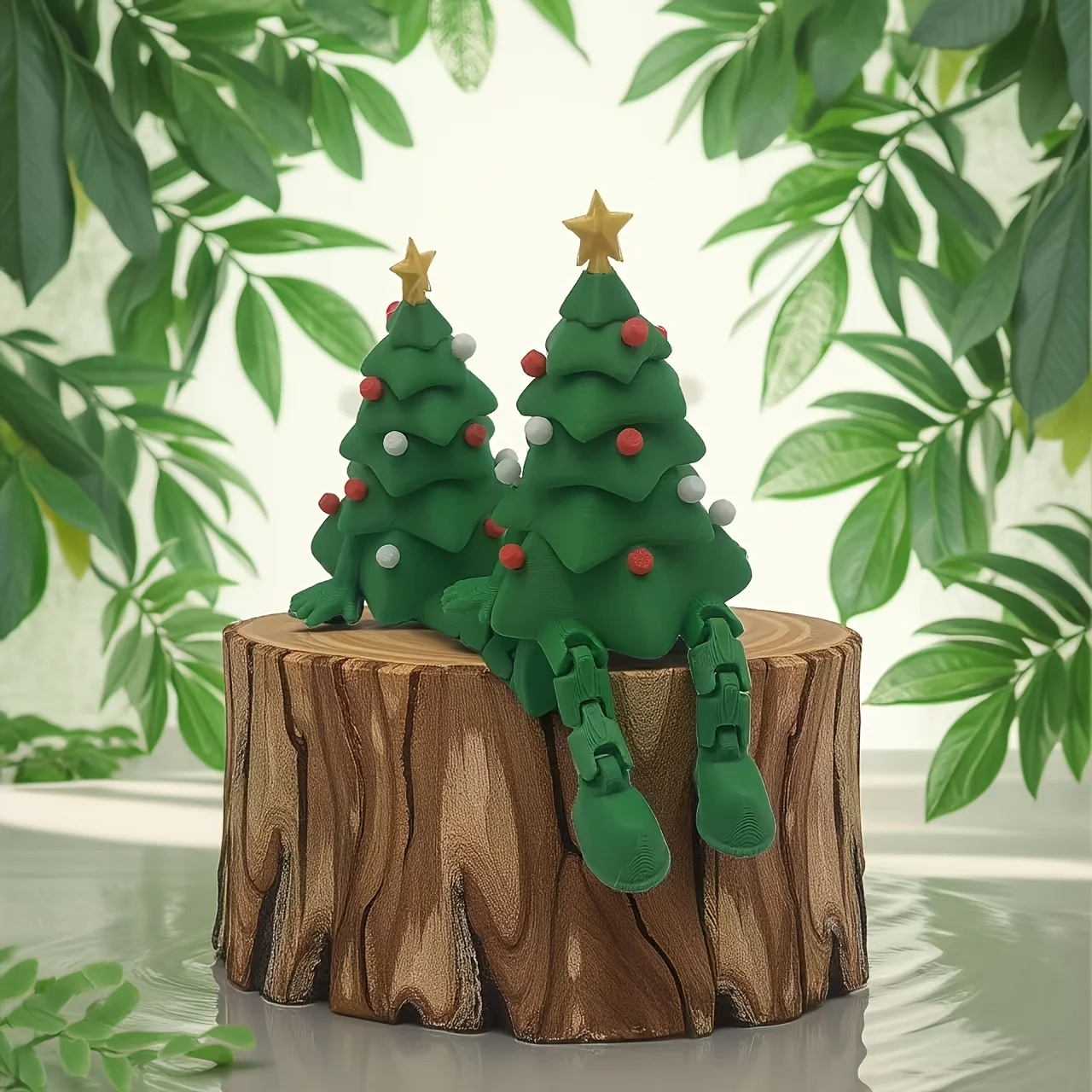زينة شجرة عيد الميلاد المبتكرة ثلاثية الأبعاد المطبوعة يدويًا، مناسبة لعيد الميلاد، يمكن استخدامه لتزيين المكاتب والسيارات والداخل. #2