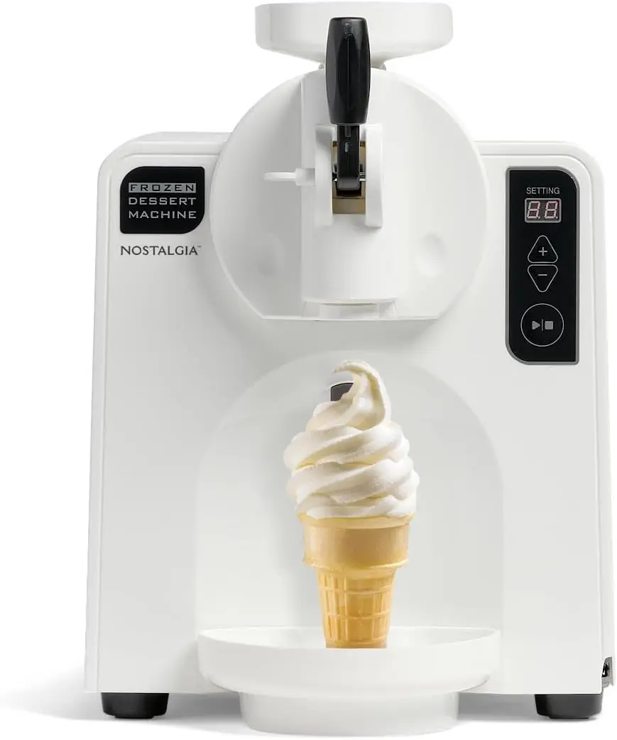 Easy-Dispensing Soft Serve Ice Cream & Frozen Dessert Machine, Makes 1 Quart of Ice Cream, Milkshakes, Frozen Yogurt,