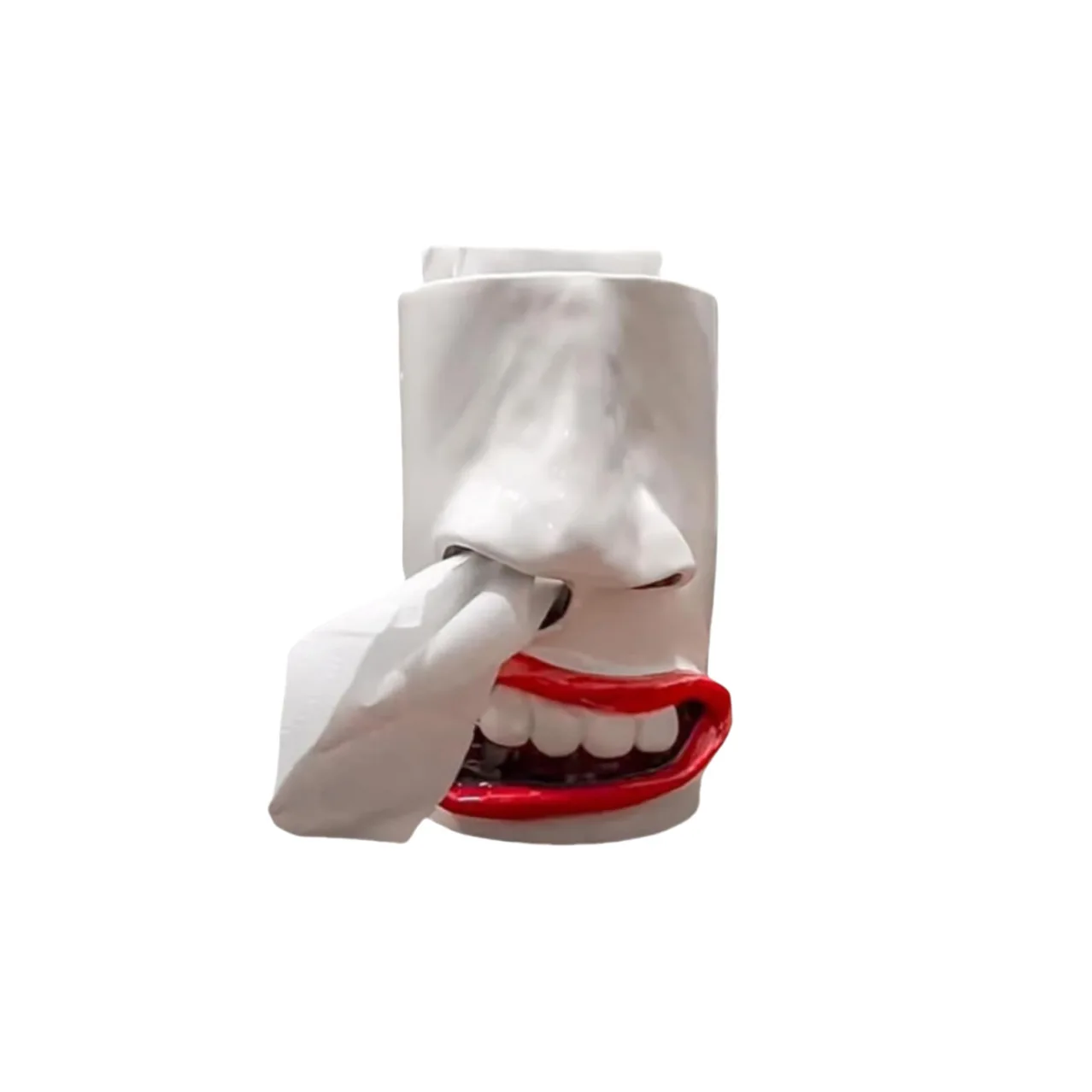 New Funny Nose Shape Tissue Holder Creative Resin Craft Desktop Ornament Humorous Napkin Holder Home Decor