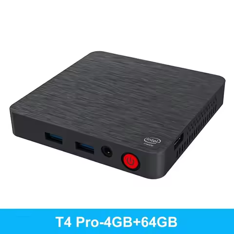 Suitable for Lake Processor N3350 Mini PC Beelink T4 Pro 4K 4GB 64GB BT4.0 1000M AC Wifi 2 * HD 3 * USB3.0 Mini Computer