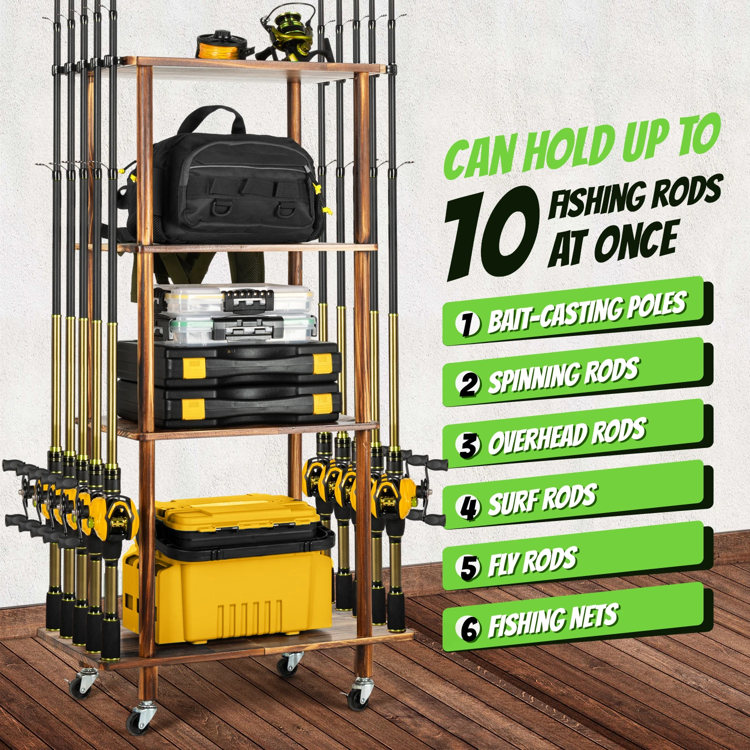 Hengelhouders voor garage Heng - Fishing Equipment Holder recensie en prijs