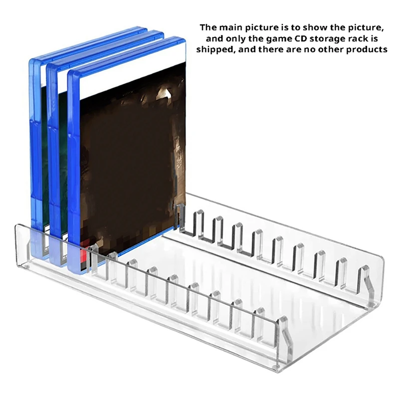 Acrylic Game Disc Holder for PS5/PS4 Storage Rack Display Stand Suitable for PlayStation 5 And 4 Discs Organizer