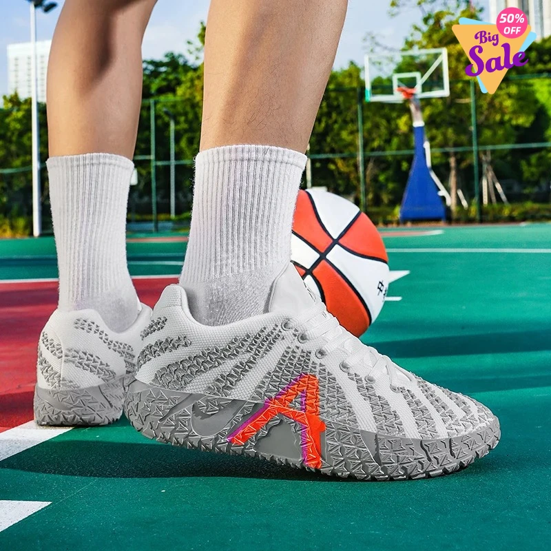 

2026 High Quality Mens Basketball Sneakers Boys Breathable Cushioning Training Sports Shoes Unisex Basketball Shoes 36-45