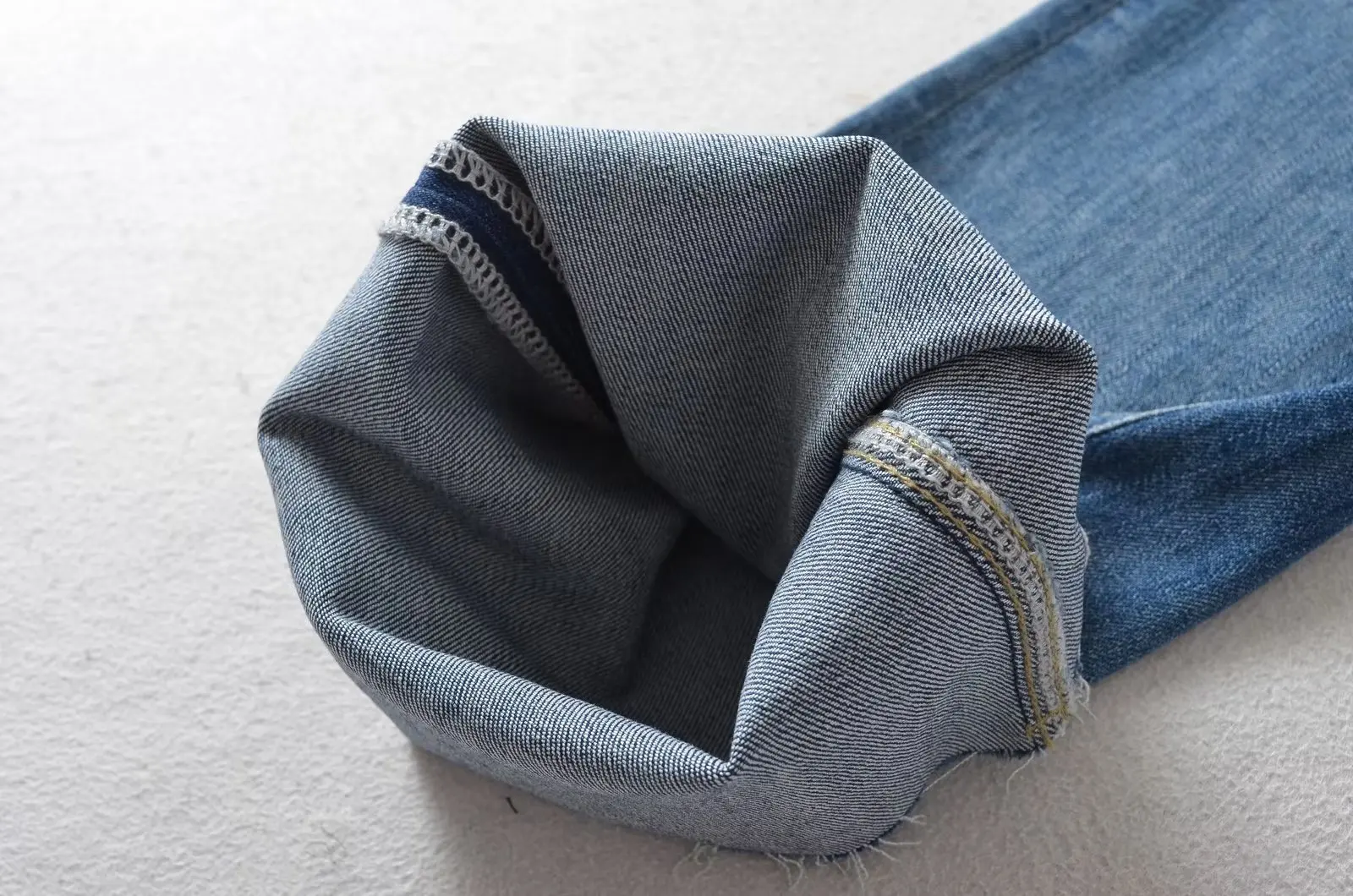 Jenny&Dave High Waist Blue Slim Fit Flared Jeans Women High Quality Stretch Skinny Jeans