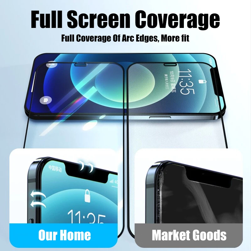 3-5Pcs Full Cover Screen Protector For iPhone 15 14 13 12 11 Pro Max Protective Glass For iPhone X XR XS Max Tempered Glass Film