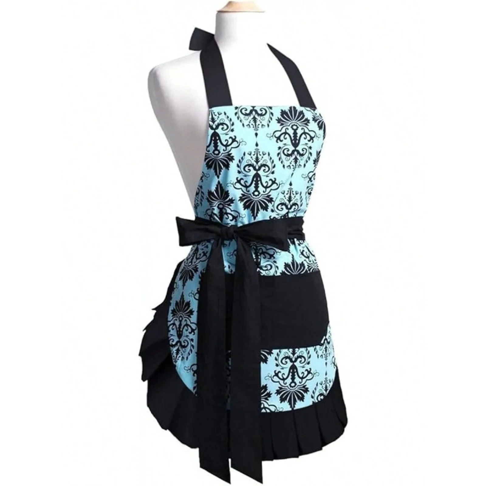 

Thick Lemon Cotton Apron, Women's Kitchen Apron, Adjustable Cooking Apron With Pocket Baking, Garden, Holiday Use