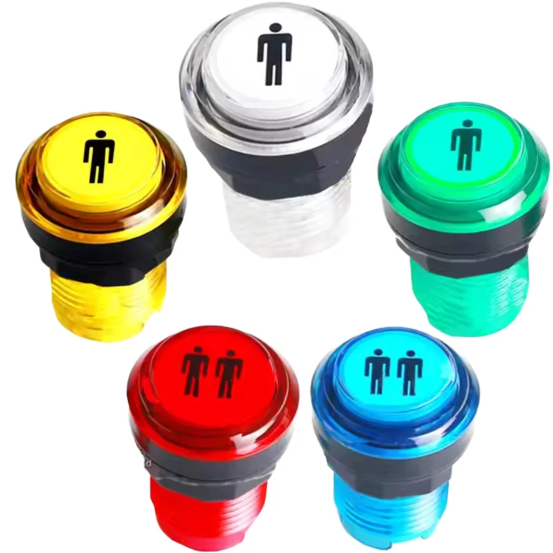 28mm 1P 2P Coin LED Illuminated Push Button Start/Stop Crane Game Machine 5V LED Illuminated