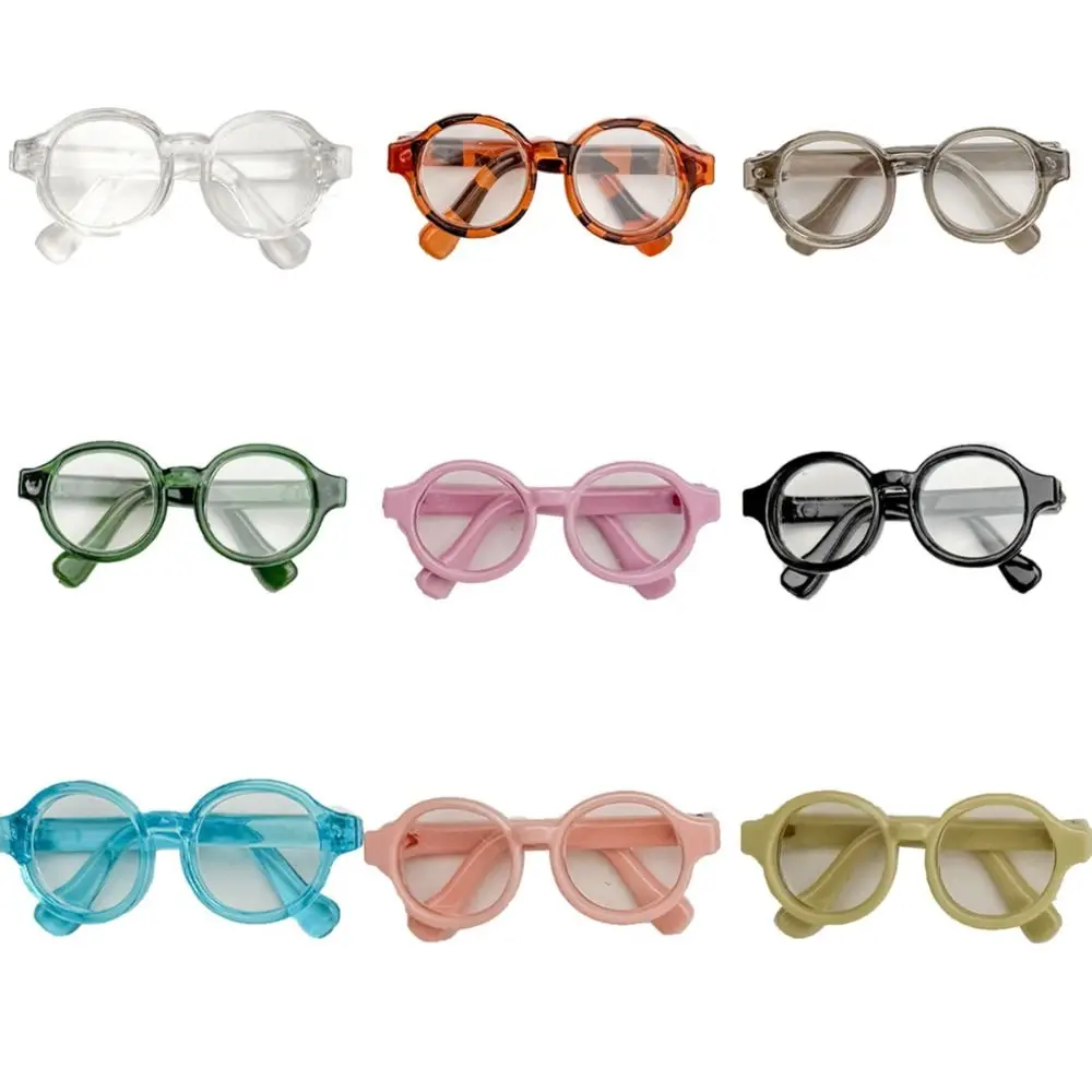 نظارات شمسية مصغرة شفافة بتصميم 4 سم للنظارات، سلسلة نظارات مصغرة 10 سم، إكسسوارات نظارات شمسية مصغرة شفافة