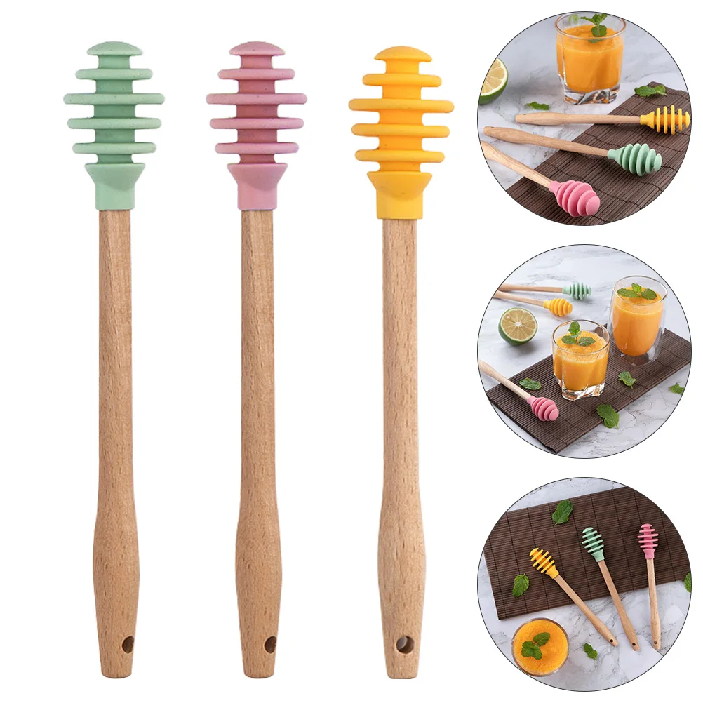 

Honey Silicone Stirring Rod Dippers Stirrer Stick Music Sticks Dripper Dispenser Wand Stirrers